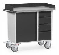 Fetra Werkstattwagen mit einem Schrank und vier Schubladen, abschließbar, Grey Edition