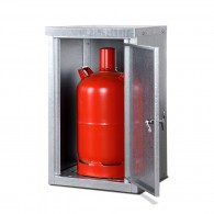 Kleingasflaschenschrank, komplett aus verzinktem Stahlblech für 1 oder 2 Stück 11kg oder 1, 2, 3 oder 4 Stück 33kg Gasflaschen