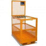 Arbeitskorb mit auftomatischem Türverschluss - Längsaufnahme