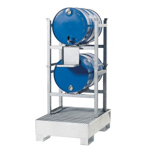 00500144 - Abfüll-/Lagerstation, 205l, Stahl verzinkt, für 2x60l-Fässer oder 2x200l-Fässer