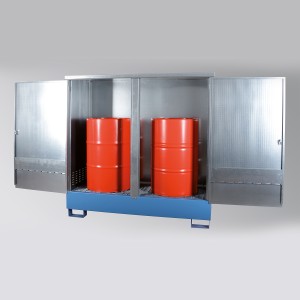 0320002501 - Fass-Schrank aus Stahl, für 2 Stück 200l-Fässer