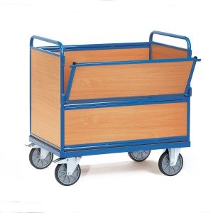 01600115 - Kasten-Transportwagen mit Holzwänden