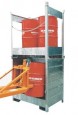 00600106 - Fass-Stapelpalette aus Stahl, lackiert, 210l, für 1 Stück 200l-Fässer, seitlich offene Ausführung