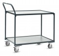 01601000 - Kompakter Tischwagen "Basic" mit zwei Ebenen und hochstehendem Schiebebügel