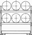 03800090 - Steckregal mit Auffangwanne für 200l-Fässer - Grundeinheit