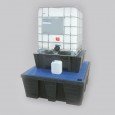 0320003605 - Auffangwanne aus PE 1000l, für 2 Stück IBC/KTC, mit PE-Gitterrost