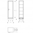 07700010 - Feuerbeständiger Akten-/Dokumentenschrank, Priodoc 90, 1-flügelig