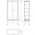 07700010 - Feuerbeständiger Akten-/Dokumentenschrank, Priodoc 90, 1-flügelig